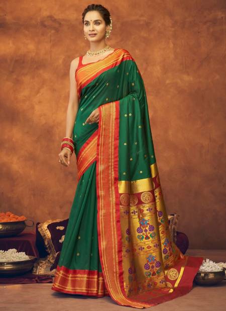 Green Colour Aruchi Paithni Festive Wear Designer Fancy Saree Collection 42005